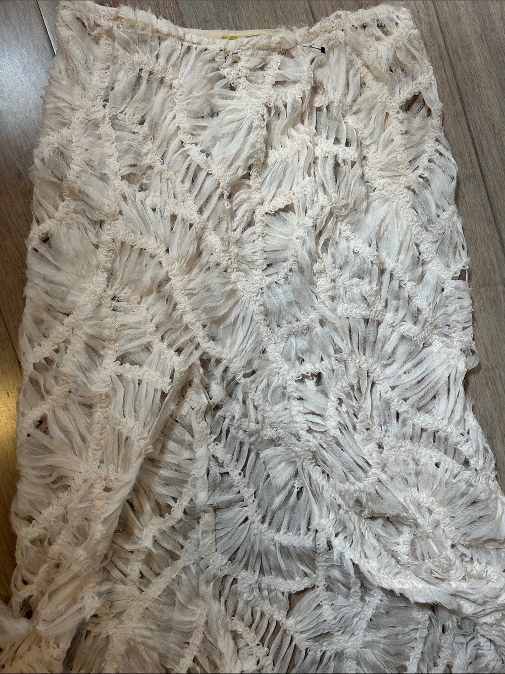 Je Te Veux Ivory Cream Crochet Maxi Skirt and Bandeau Set maxi see thu skirt S - Picture 7 of 17